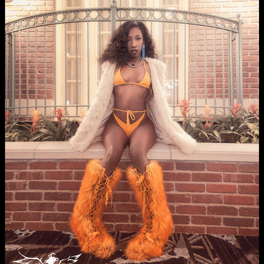 Mustard Yellow Ribbed Bikini