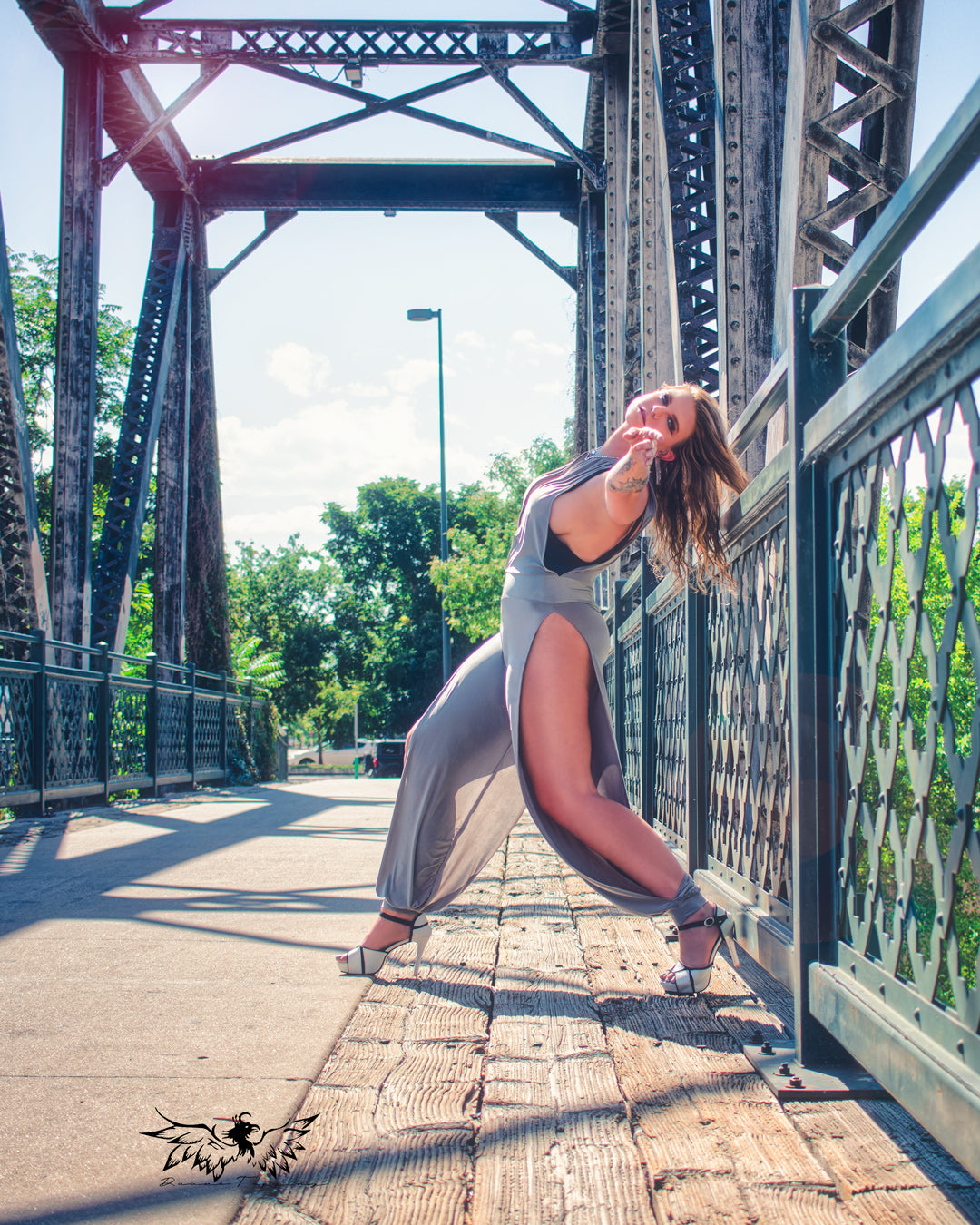 Dance Inspired Grey Micro-Suede Cut Out Jumpsuit