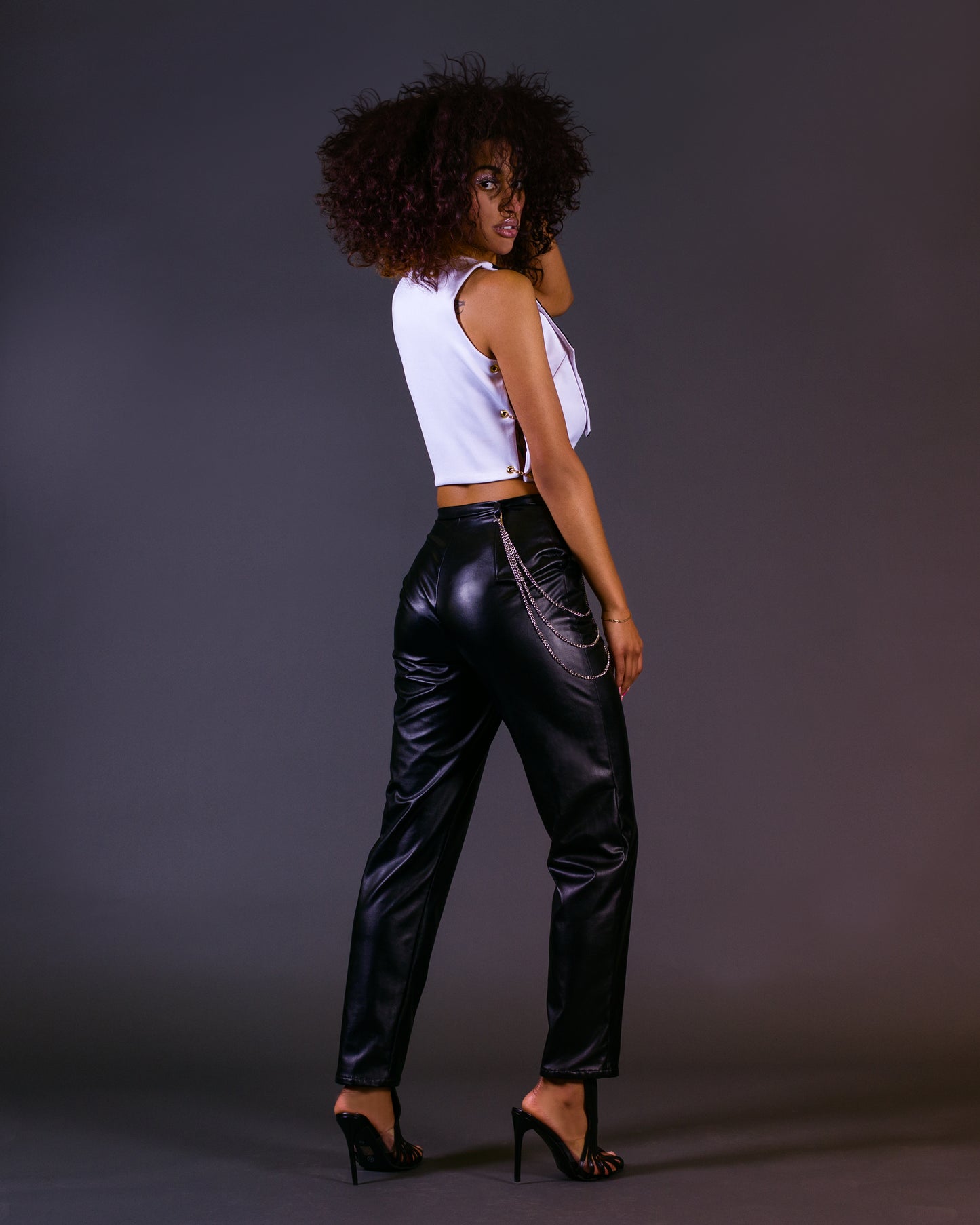 Biker Faux Leather Pants