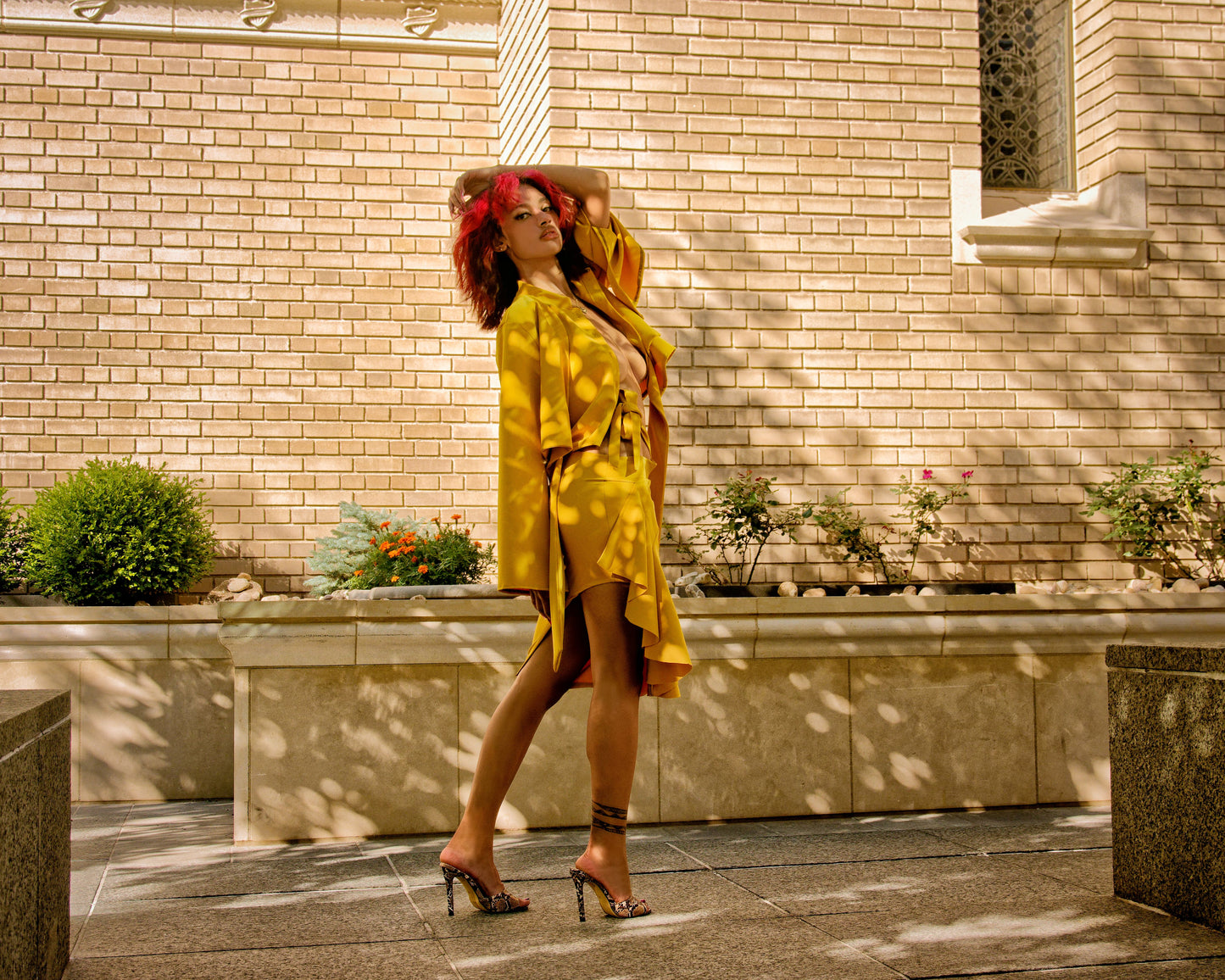 Spring 2022 "Retaliation" Collection - Yellow Stretch Wrap Jacket