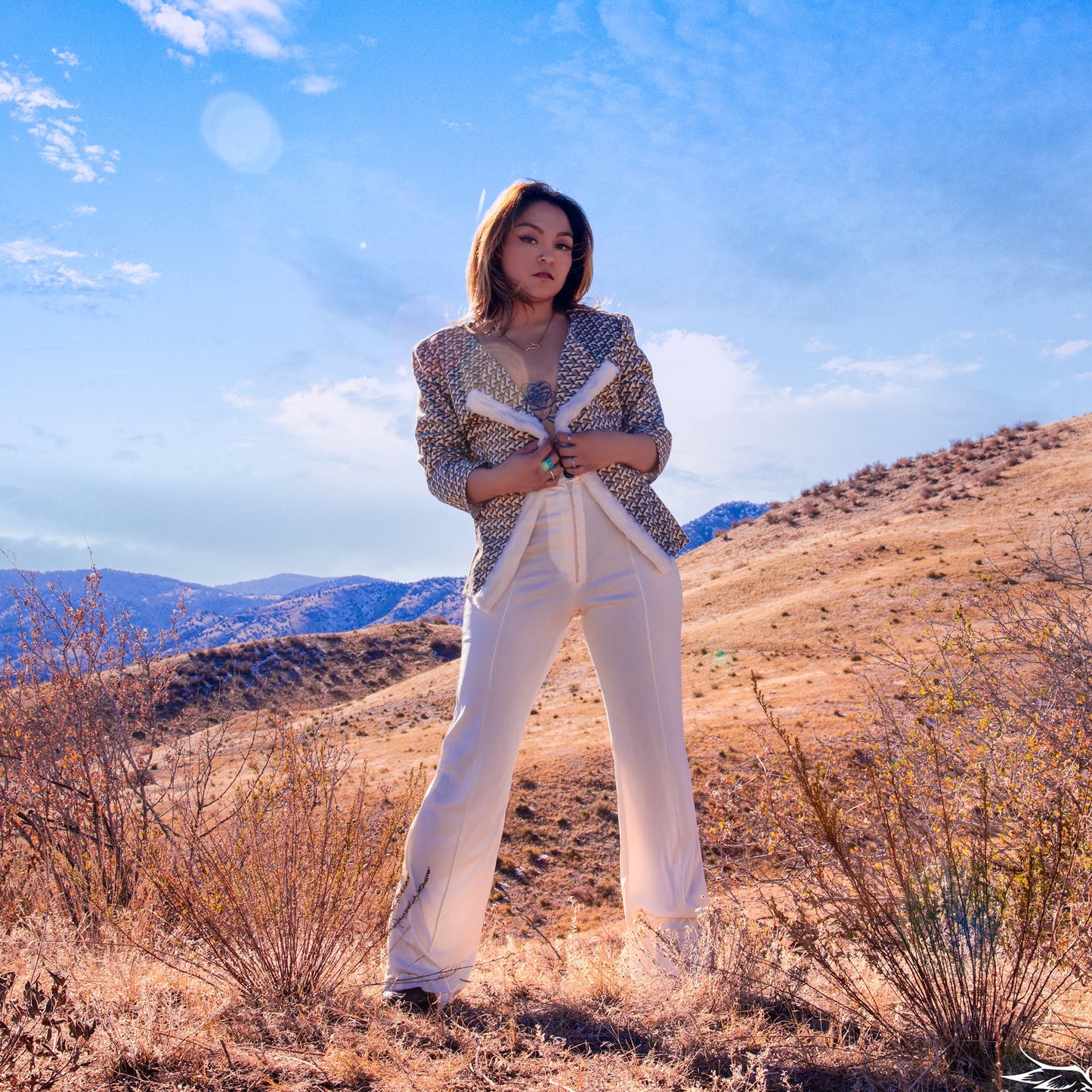 Fall 2022 "Ragnarök" Collection -Geometric Patterned Jacket, with Faux Trim