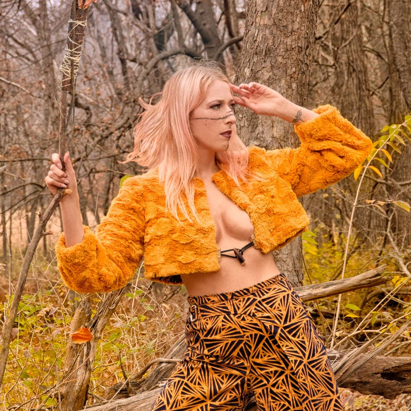 Fall 2022 "Ragnarök" Collection - Yellow Faux Fur Jacket
