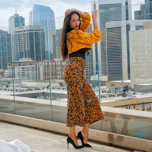 Fall 2022 "Ragnarök" Collection - Geometric Patterned Pants with Wrap Waistband