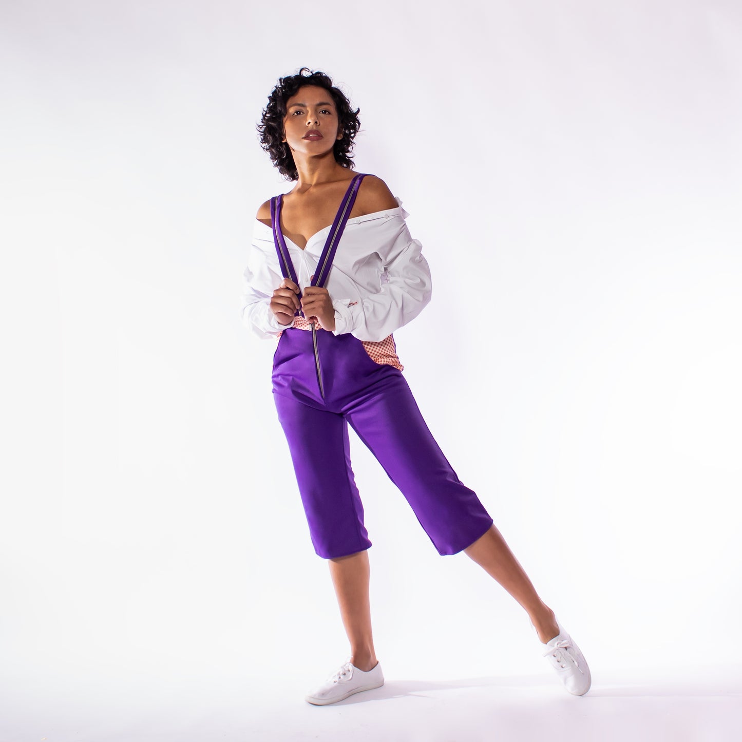 Spring 2020 - Purple Capri Overalls