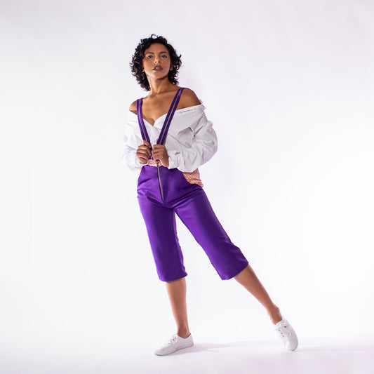 Spring 2020 - Purple Capri Overalls