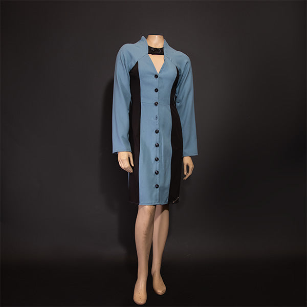 Fall 2021 Collection - Turquoise Button Down One-Piece Skirt