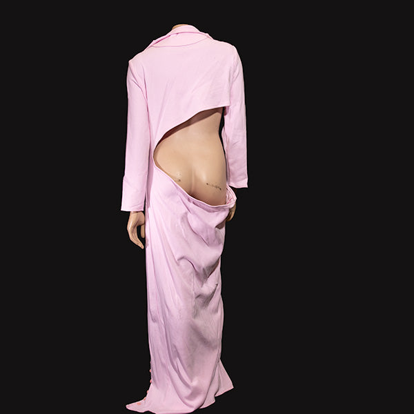 Dance Inspired Pink Cardigan Cut-Out Dress