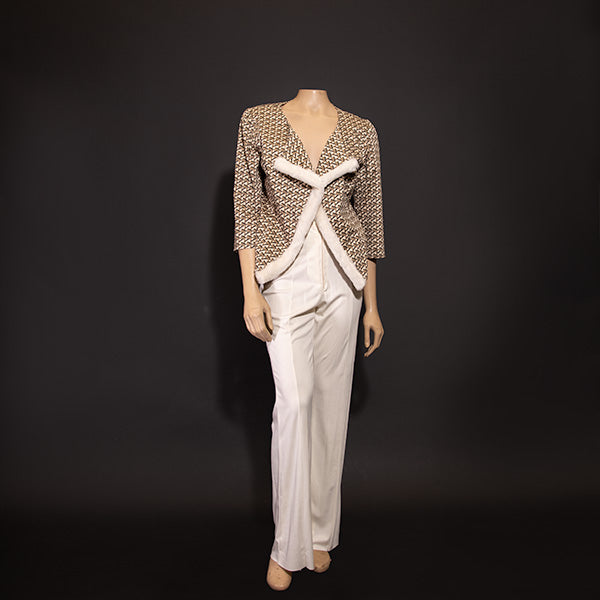 Fall 2022 "Ragnarök" Collection -Geometric Patterned Jacket, with Faux Trim