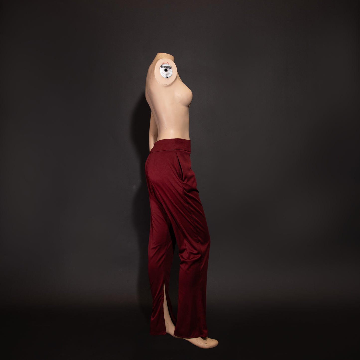 Fall 2022 "Ragnarök" Collection - Maroon Fitted Pencil Pants, with Leg Gussets