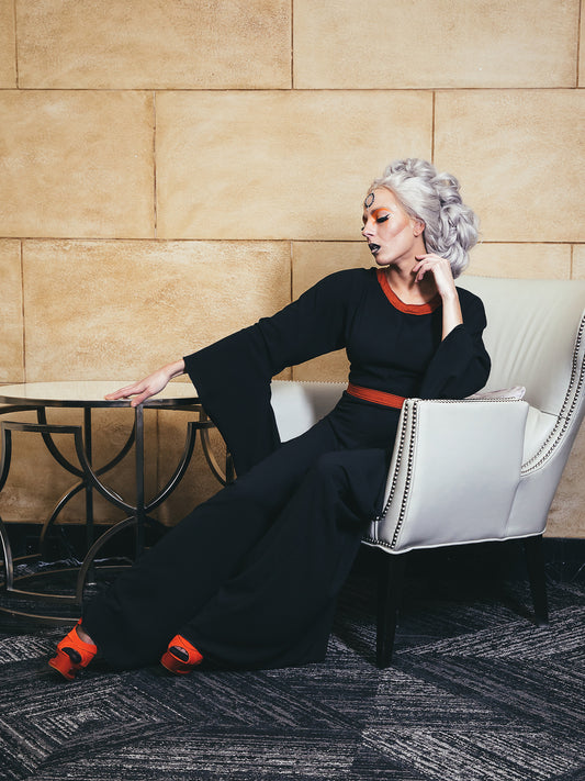 Fall 2019 Collection - Black "Squirrel" Sleeve Jumpsuit